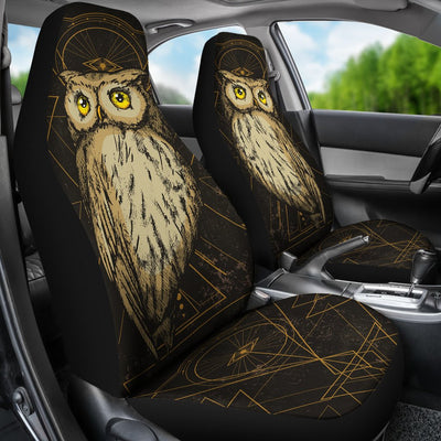 Owl Geometric Line Universal Fit Car Seat Covers