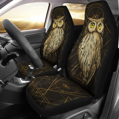 Owl Geometric Line Universal Fit Car Seat Covers