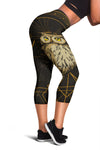 Owl Geometric Line Women Capris