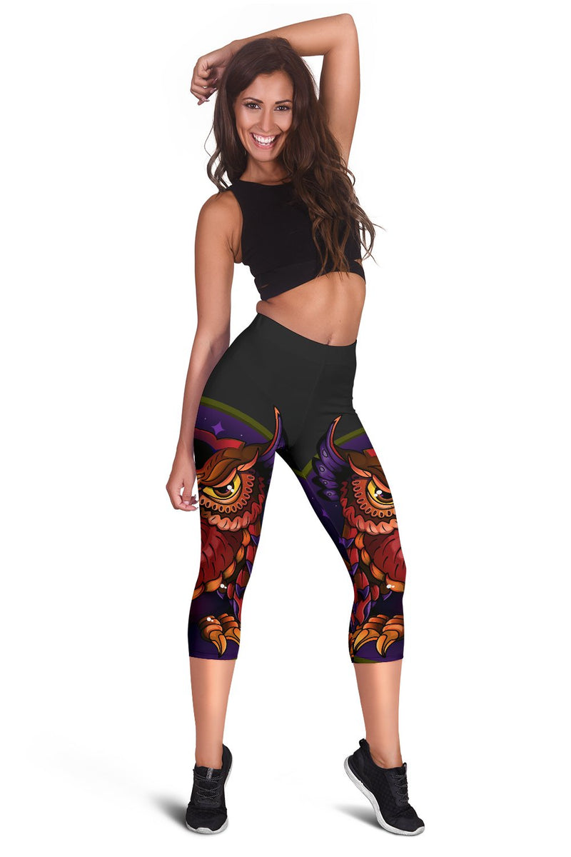 Owl Magic Women Capris