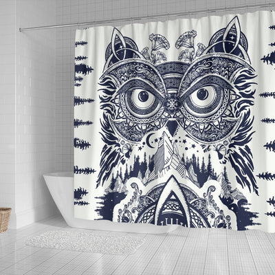 Owl Ornamental Shower Curtain