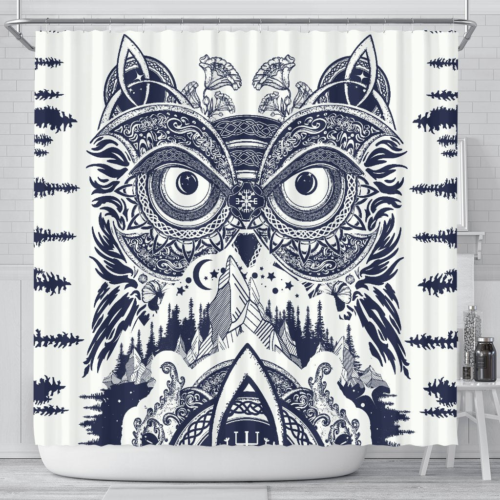 Owl Ornamental Shower Curtain