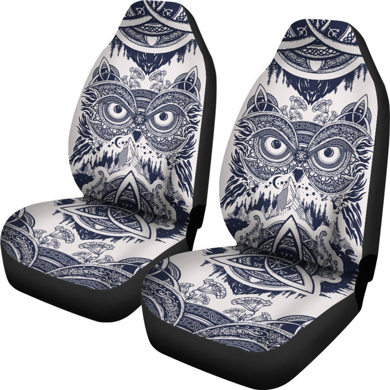 Owl Ornamental Universal Fit Car Seat Covers