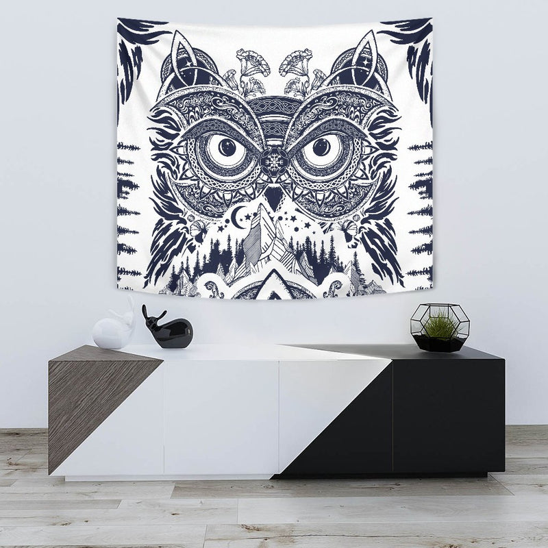 Owl Ornamental Wall Tapestry