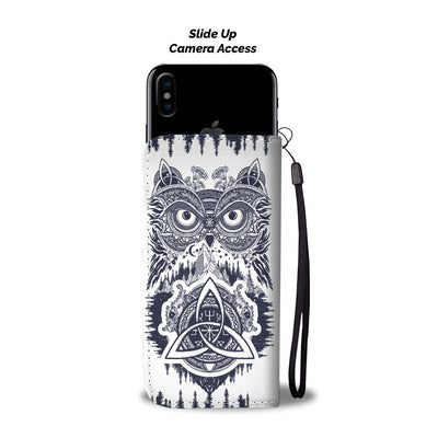 Owl Ornamental Wallet Phone Case