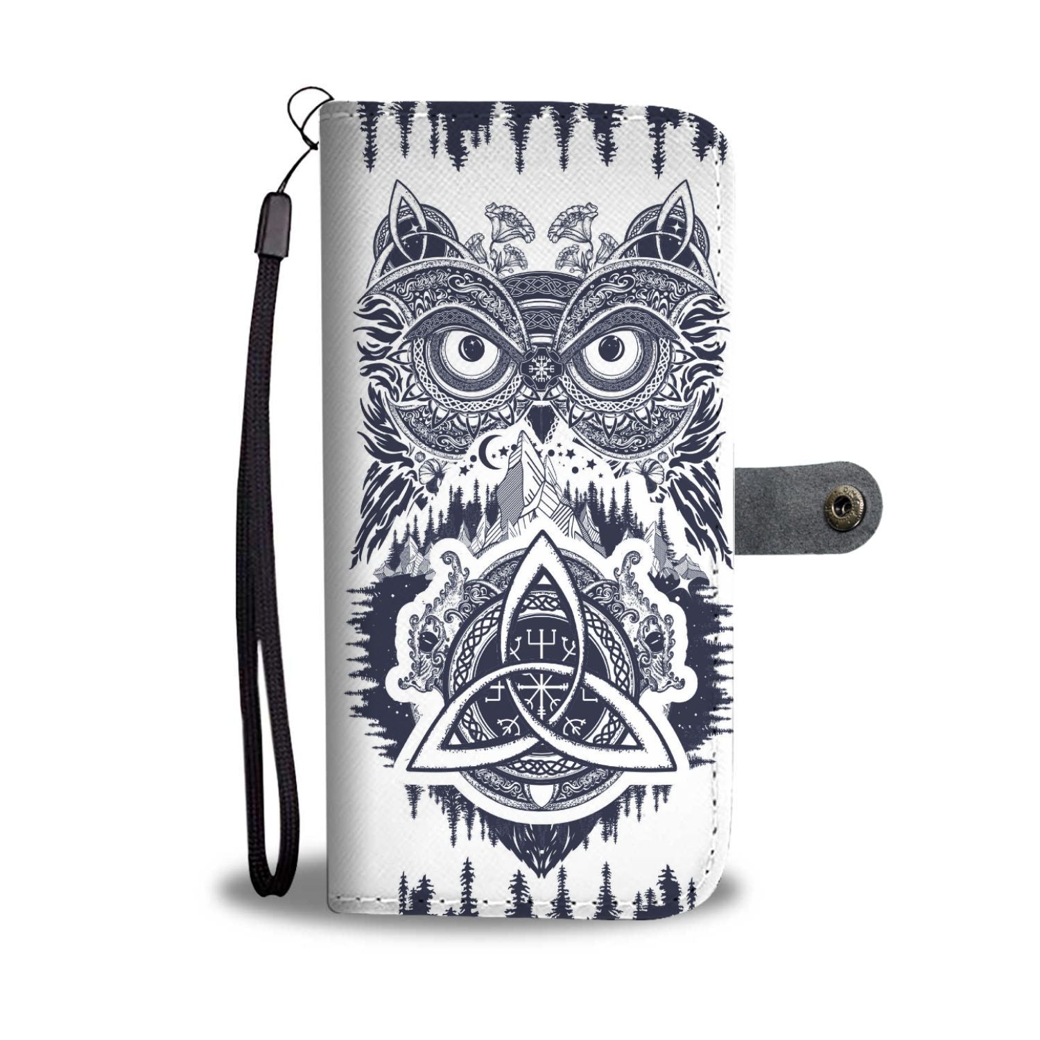 Owl Ornamental Wallet Phone Case