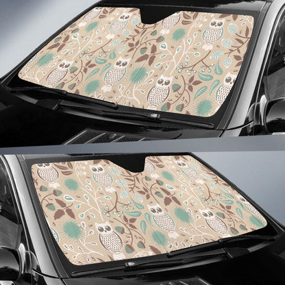 Owl Pattern Print Design A02 Car Sun Shades-JORJUNE.COM