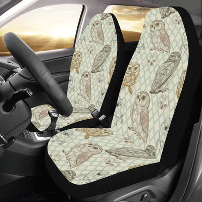 Owl Pattern Print Design A03 Car Seat Covers (Set of 2)-JORJUNE.COM