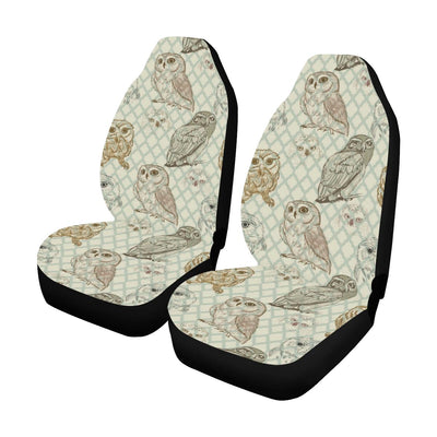 Owl Pattern Print Design A03 Car Seat Covers (Set of 2)-JORJUNE.COM