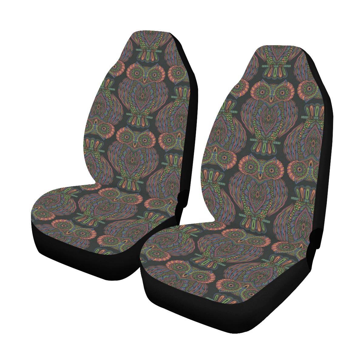 Owl Pattern Print Design A05 Car Seat Covers (Set of 2)-JORJUNE.COM
