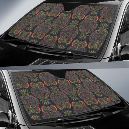 Owl Pattern Print Design A05 Car Sun Shades-JORJUNE.COM