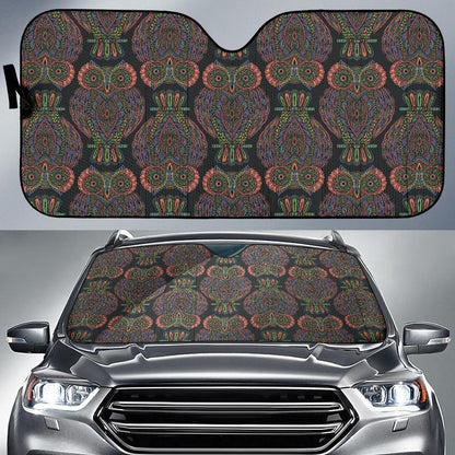 Owl Pattern Print Design A05 Car Sun Shades-JORJUNE.COM