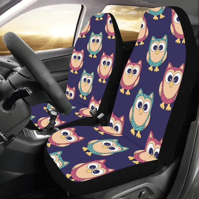 Owl Pattern Print Design A06 Car Seat Covers (Set of 2)-JORJUNE.COM