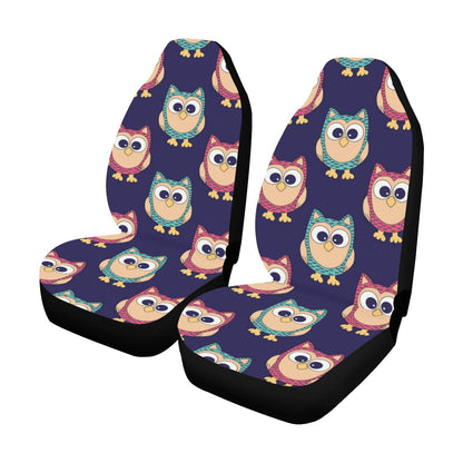 Owl Pattern Print Design A06 Car Seat Covers (Set of 2)-JORJUNE.COM