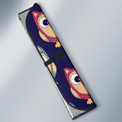 Owl Pattern Print Design A06 Car Sun Shades-JORJUNE.COM
