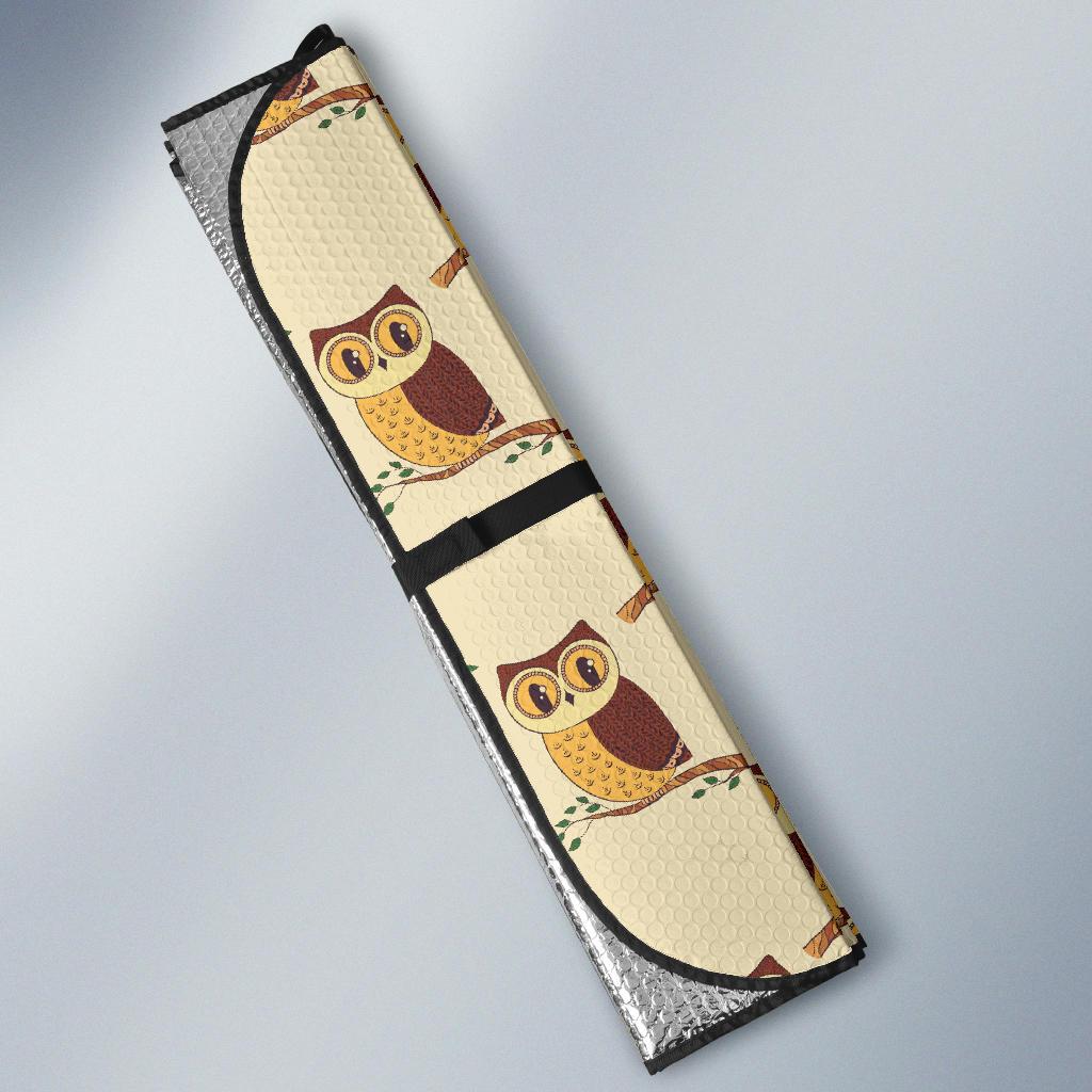 Owl Pattern Print Design A07 Car Sun Shades-JORJUNE.COM