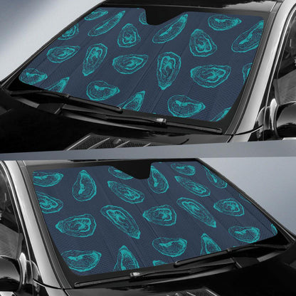 Oyster Pattern Print Design 01 Car Sun Shades-JORJUNE.COM