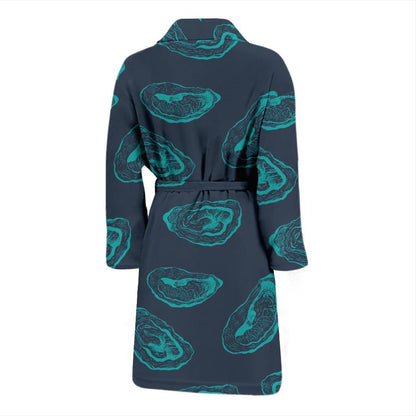Oyster Pattern Print Design 01 Men Bathrobe-JORJUNE.COM