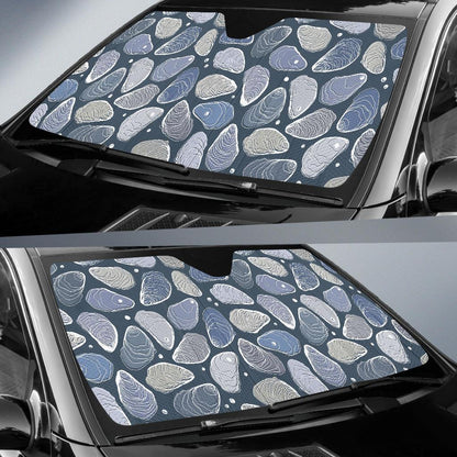 Oyster Pattern Print Design 02 Car Sun Shades-JORJUNE.COM