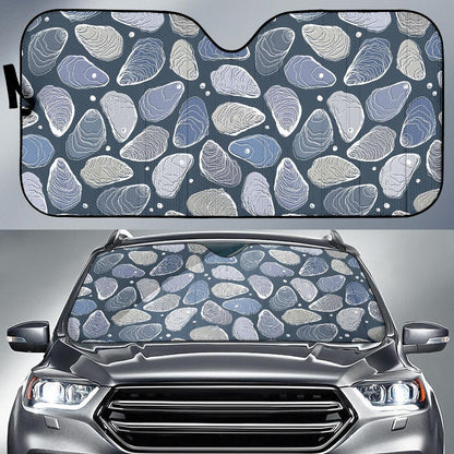 Oyster Pattern Print Design 02 Car Sun Shades-JORJUNE.COM