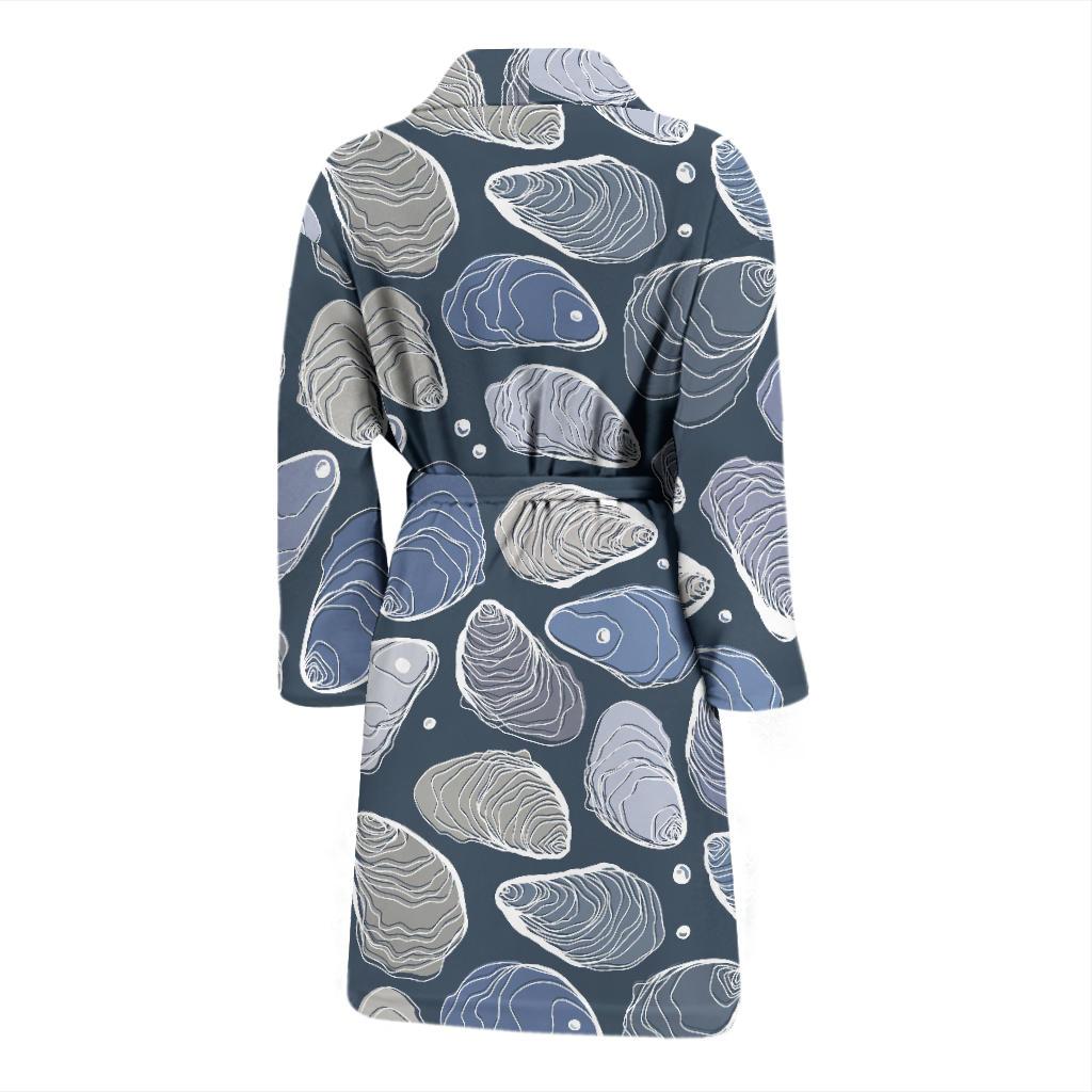 Oyster Pattern Print Design 02 Men Bathrobe-JORJUNE.COM