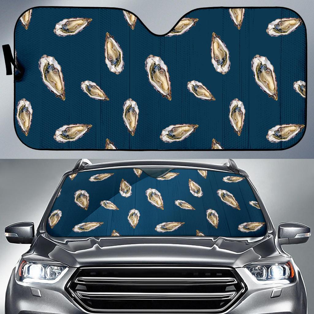 Oyster Pattern Print Design 03 Car Sun Shades-JORJUNE.COM