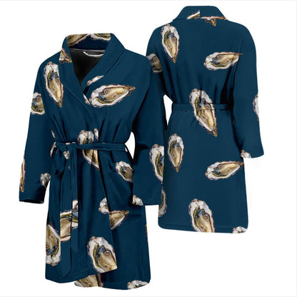 Oyster Pattern Print Design 03 Men Bathrobe-JORJUNE.COM