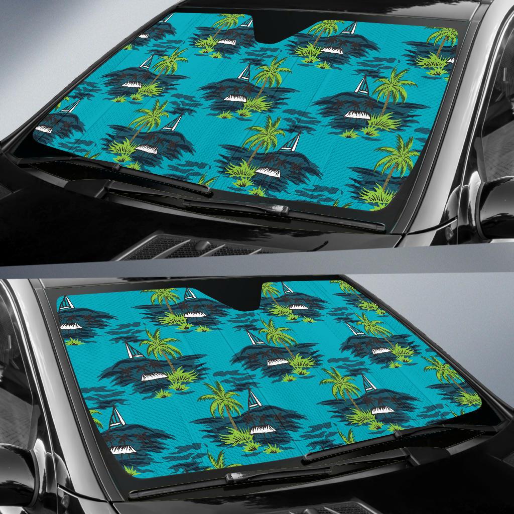 Pacific island Pattern Print Design A01 Car Sun Shades-JORJUNE.COM
