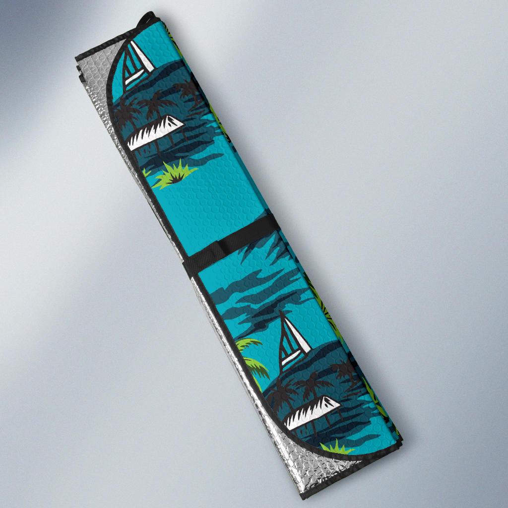 Pacific island Pattern Print Design A01 Car Sun Shades-JORJUNE.COM
