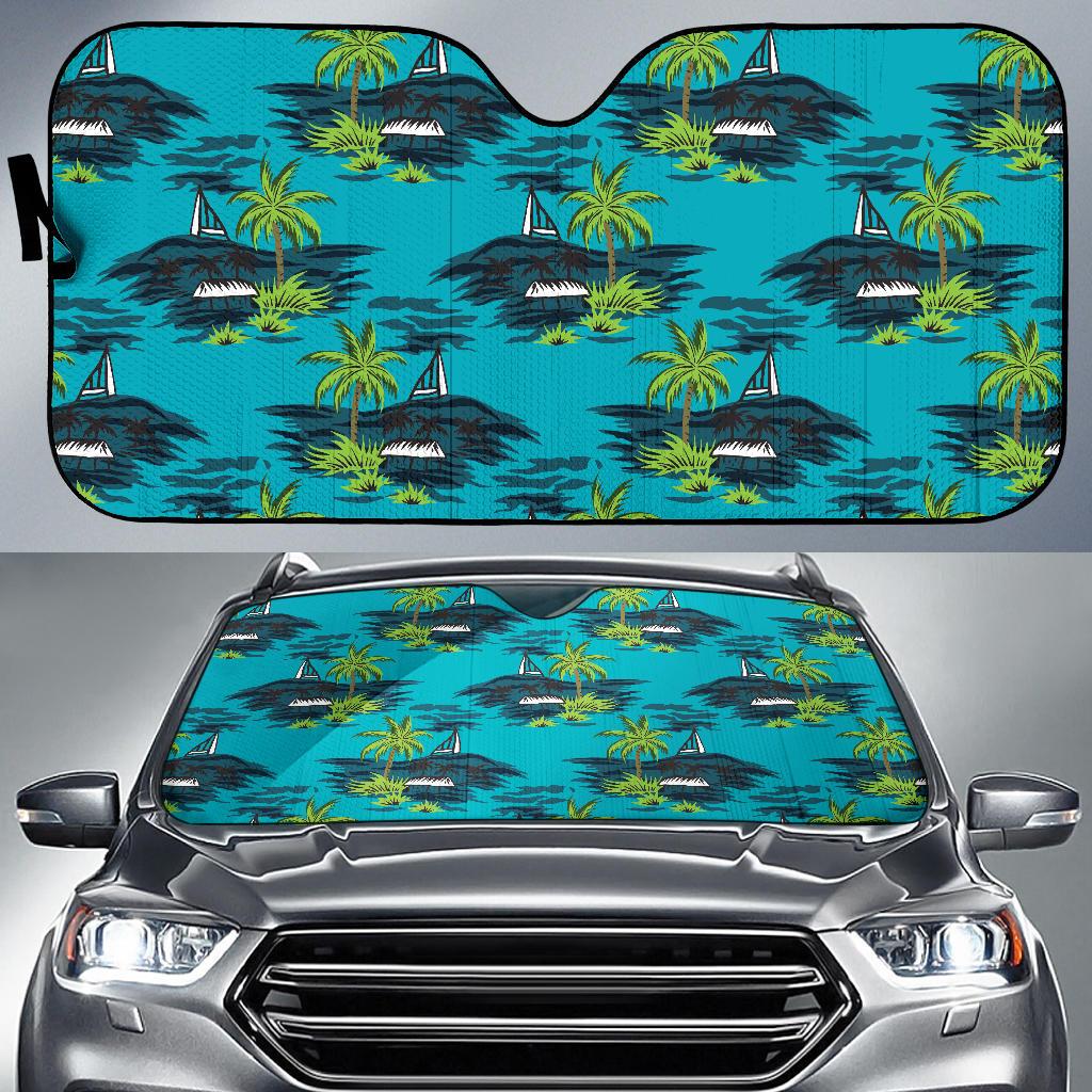 Pacific island Pattern Print Design A01 Car Sun Shades-JORJUNE.COM