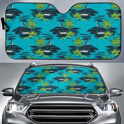 Pacific island Pattern Print Design A01 Car Sun Shades-JORJUNE.COM