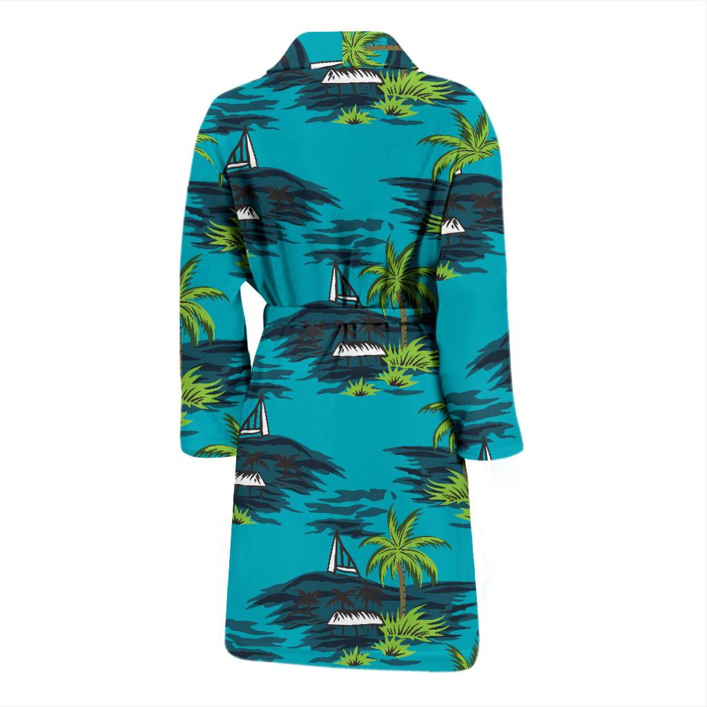 Pacific island Pattern Print Design A01 Men Bathrobe-JORJUNE.COM