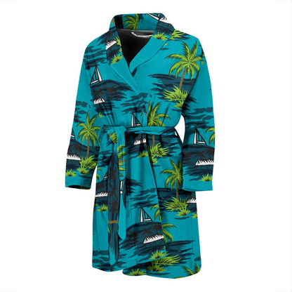 Pacific island Pattern Print Design A01 Men Bathrobe-JORJUNE.COM