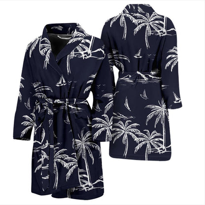 Pacific island Pattern Print Design A02 Men Bathrobe-JORJUNE.COM