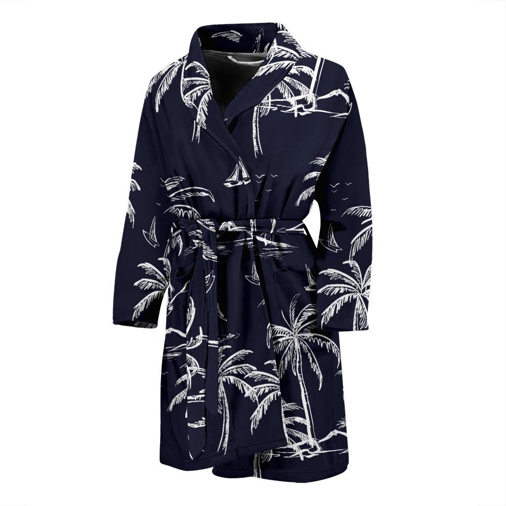Pacific island Pattern Print Design A02 Men Bathrobe-JORJUNE.COM
