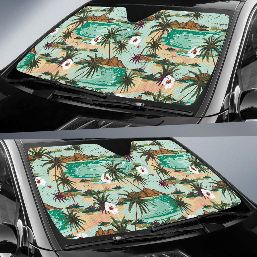 Pacific island Pattern Print Design A03 Car Sun Shades-JORJUNE.COM