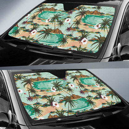 Pacific island Pattern Print Design A03 Car Sun Shades-JORJUNE.COM