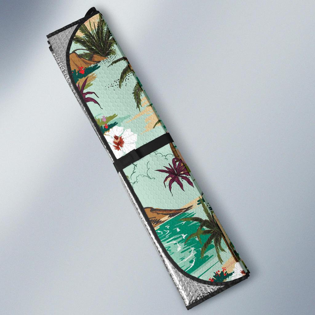 Pacific island Pattern Print Design A03 Car Sun Shades-JORJUNE.COM