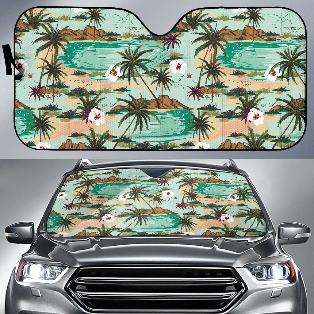 Pacific island Pattern Print Design A03 Car Sun Shades-JORJUNE.COM