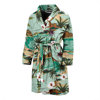 Pacific island Pattern Print Design A03 Men Bathrobe-JORJUNE.COM