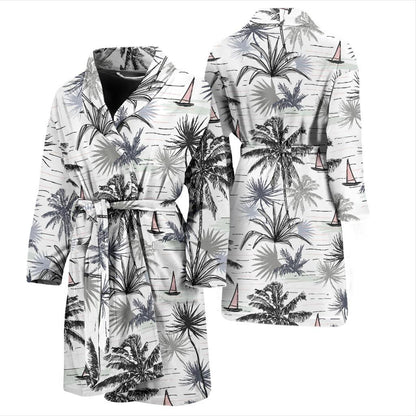 Pacific island Pattern Print Design A04 Men Bathrobe-JORJUNE.COM