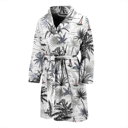 Pacific island Pattern Print Design A04 Men Bathrobe-JORJUNE.COM