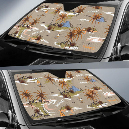 Pacific island Pattern Print Design A05 Car Sun Shades-JORJUNE.COM