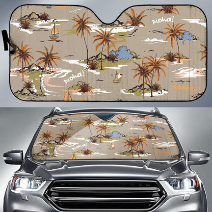 Pacific island Pattern Print Design A05 Car Sun Shades-JORJUNE.COM