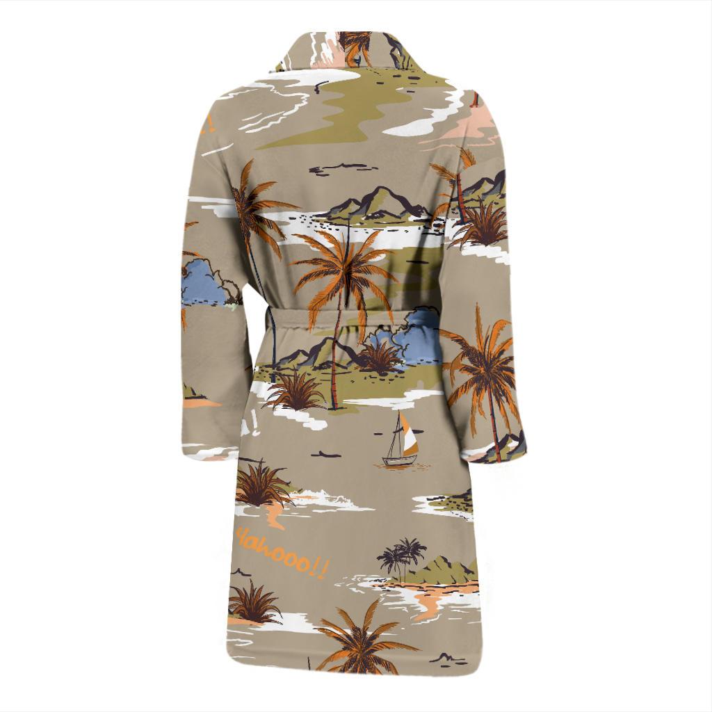 Pacific island Pattern Print Design A05 Men Bathrobe-JORJUNE.COM