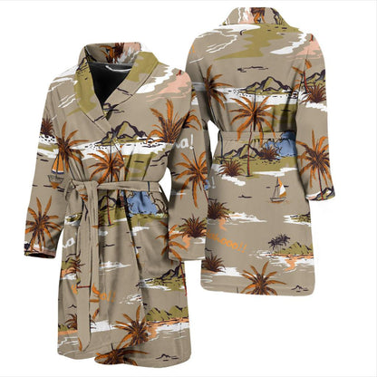 Pacific island Pattern Print Design A05 Men Bathrobe-JORJUNE.COM