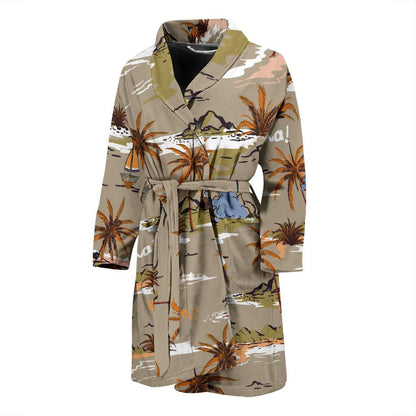 Pacific island Pattern Print Design A05 Men Bathrobe-JORJUNE.COM