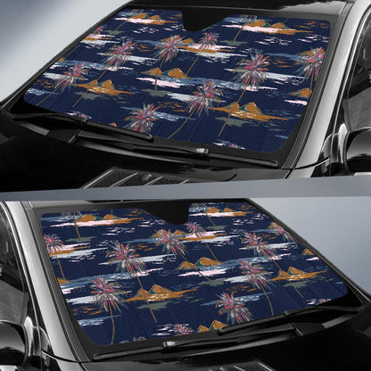 Pacific island Pattern Print Design A06 Car Sun Shades-JORJUNE.COM