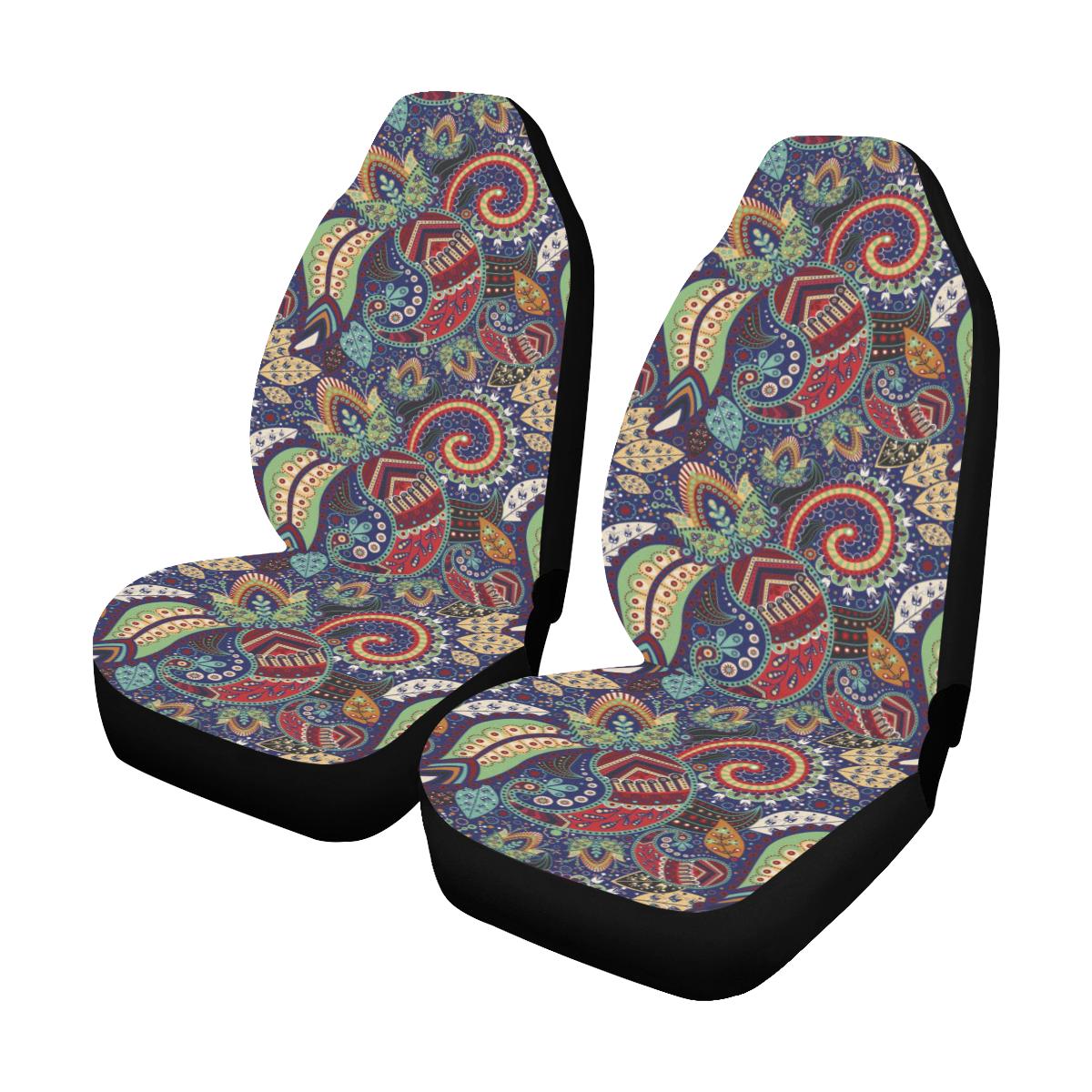 Paisley Boho Pattern Print Design A03 Car Seat Covers (Set of 2)-JORJUNE.COM