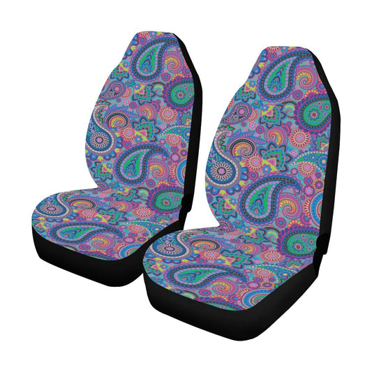 Paisley Colorful Pattern Print Design A02 Car Seat Covers (Set of 2)-JORJUNE.COM